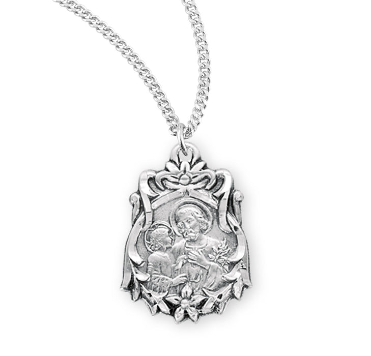 Sterling Silver Saint Joseph Medal - S357218