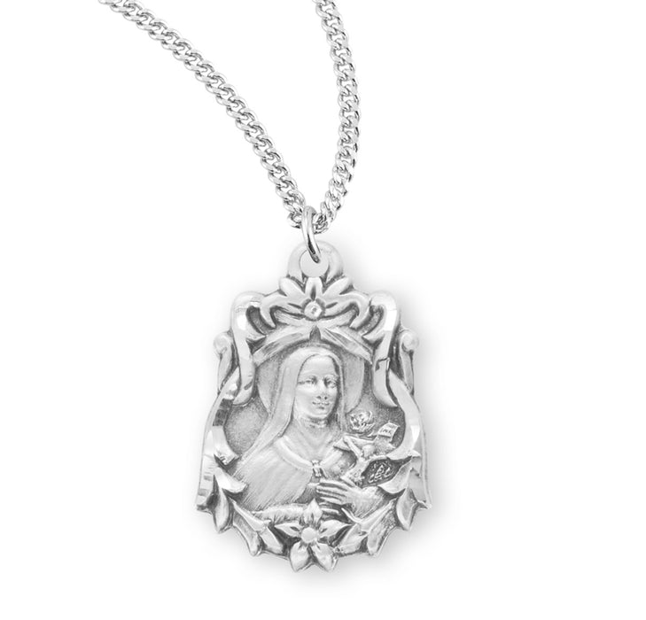 Saint Therese of Lisieux Sterling Silver Medal - S357418