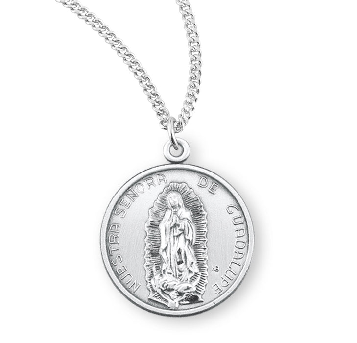 Our Lady of Guadalupe Round Sterling Silver Medal - S358218