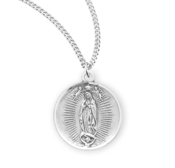 Our Lady of Guadalupe Round Sterling Silver Medal - S358718