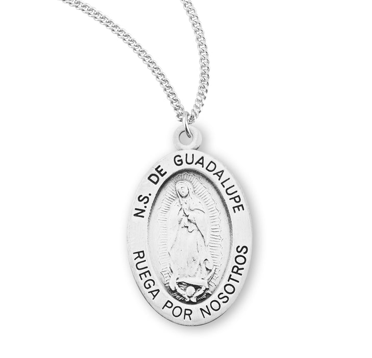 Our Lady of Guadalupe Spanish Sterling Silver Medal - S359018