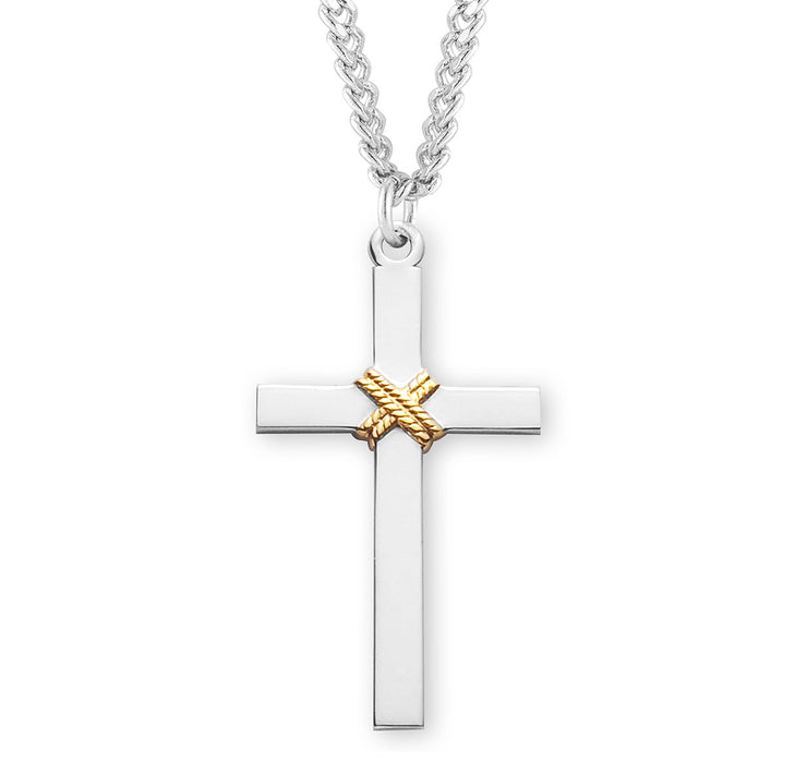 Two-Tone Cross with a rope - S3715TT24