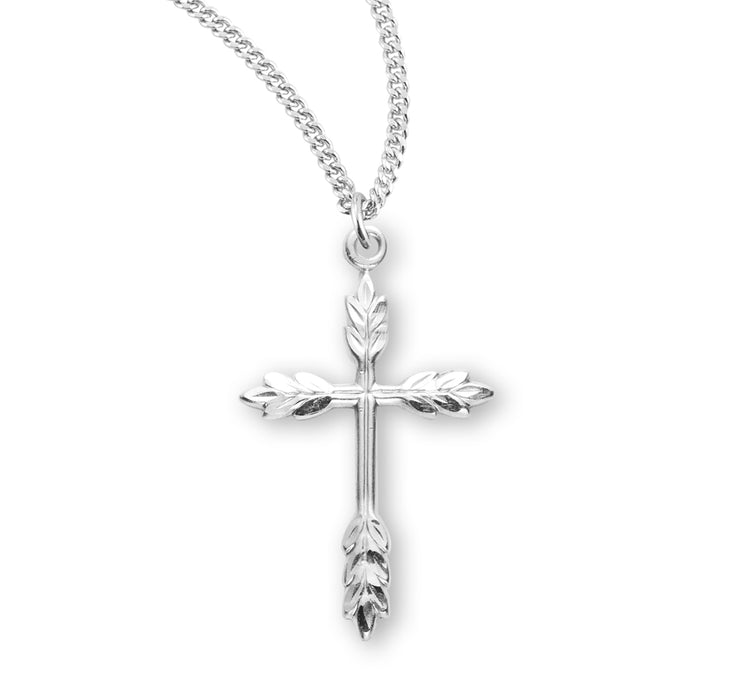 Sterling Silver Wheat Cross - S372318