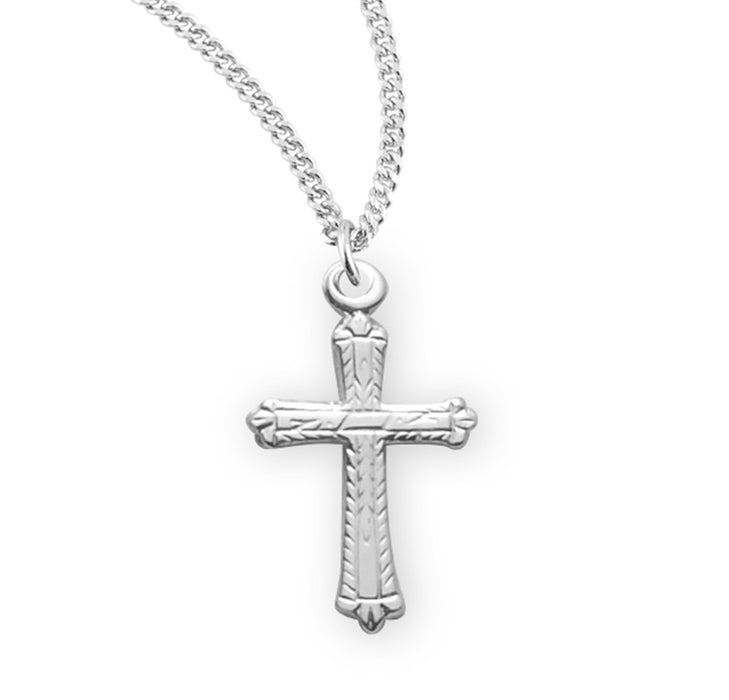 Sterling Silver Detailed Cross - S374716