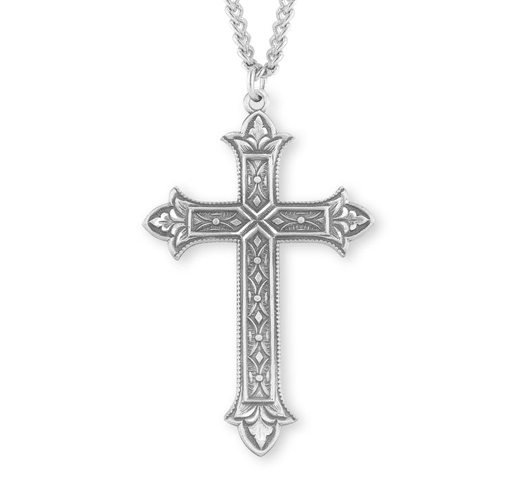 Sterling Silver Detailed Cross - S376424