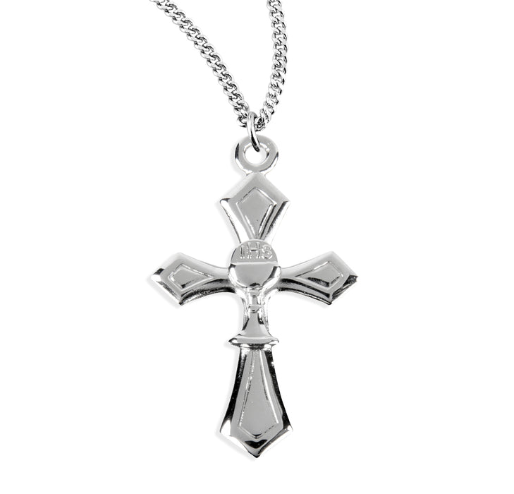 Sterling Silver Cross with a Chalice - S376518