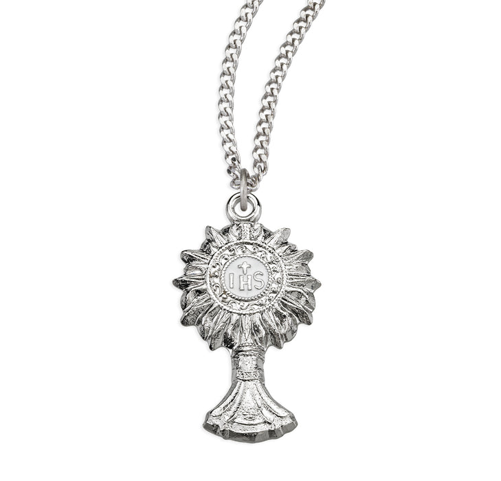 Sterling Silver Monstrance Pendant - S380818