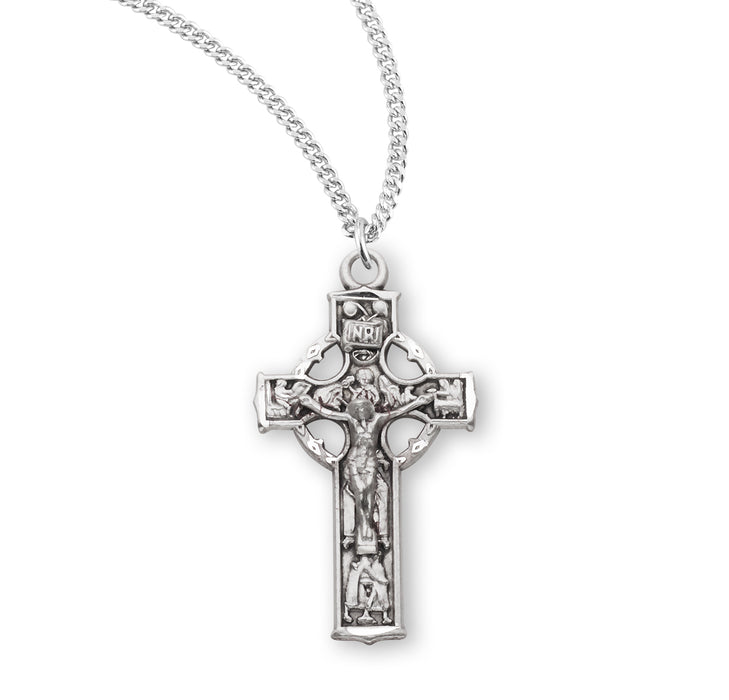 Sterling Silver Celtic Crucifix - S382118