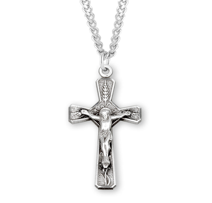 Eucharist Sterling Silver Crucifix - S385524