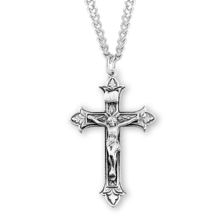 Sterling Silver Fleur De Lis Cross - S386424