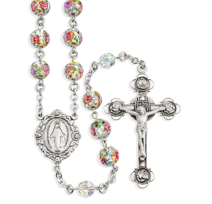 Murano Venetian Glass Round Rosary - S7680