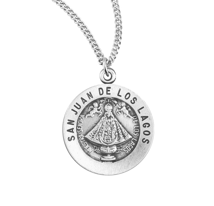 Virgin De San Juan Round Sterling Silver Medal - S837718