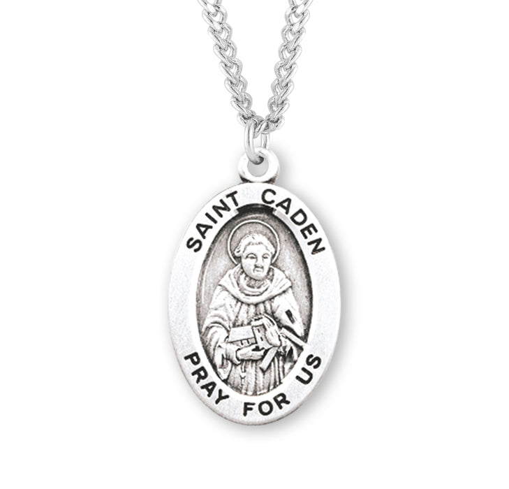 Patron Saint Caden Oval Sterling Silver Medal - S923120