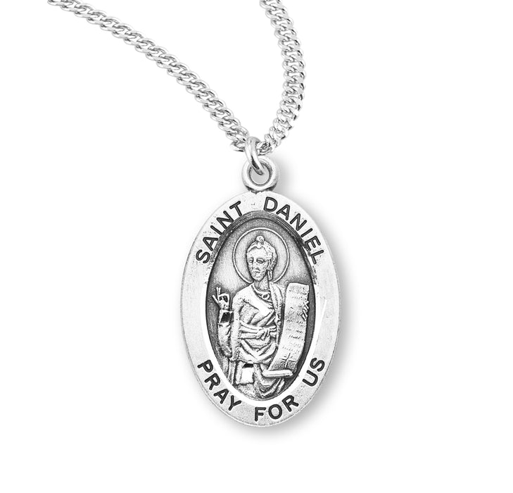 Patron Saint Daniel Oval Sterling Silver Medal - S923920