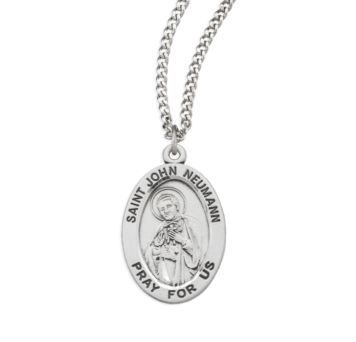 Patron Saint John Neumann Oval Sterling Silver Medal - S928020