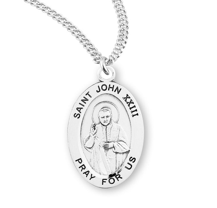 Saint John XXIII Oval Sterling Silver Medal - S937120