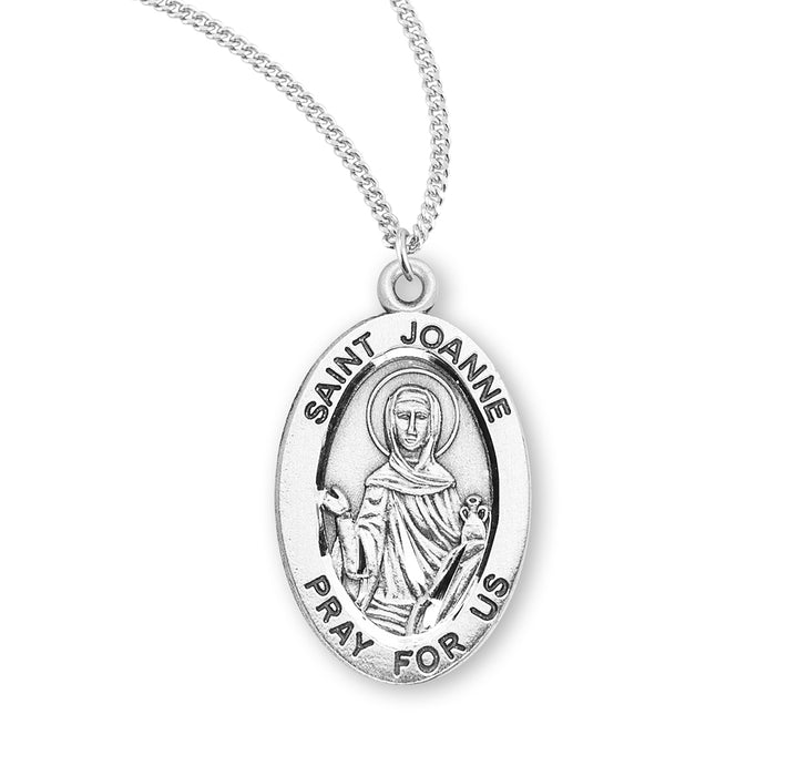 Patron Saint Joanne Oval Sterling Silver Medal - S944518