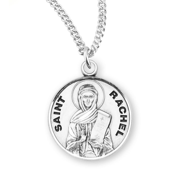 Patron Saint Rachel Round Sterling Silver Medal - S977518