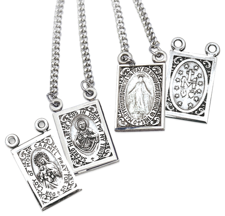 Sterling Silver Two Piece Miraculous Medals - SC3121