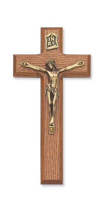 7 in. Walnut Stain Crucifix Boxed - 79-42476