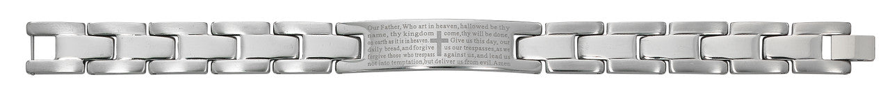 MEN'S STAINLESS OUR LORD'S PRAYER BRACELET-BR888